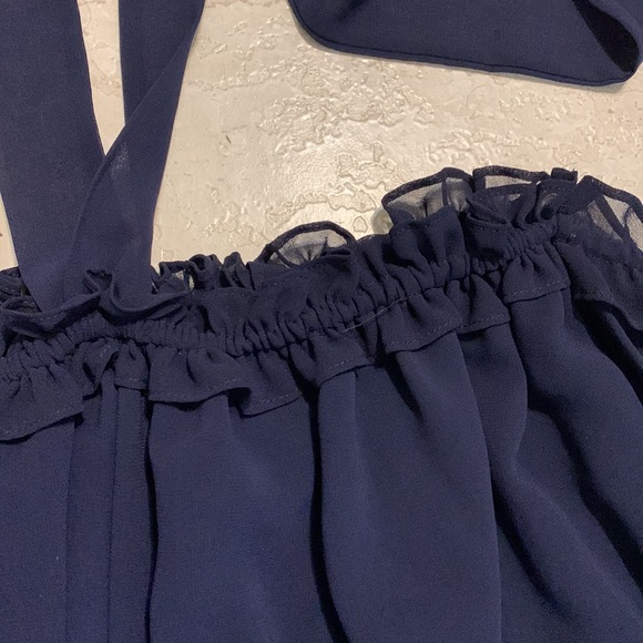 Misa Los Angeles Livey sz M Navy Off the Shoulder Blouse - Picture 4 of 7